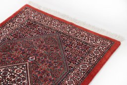 Surface texture of New Bijar rug with natural Wool and intricate pattern