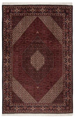 Full view of New Bijar rug from Iran / Persia, 310 × 200 cm in Multi Color tones