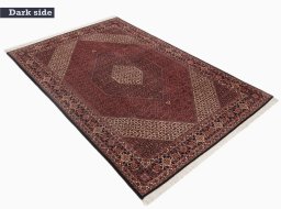 Full view of New Bijar rug from Iran / Persia, 310 × 200 cm in Multi Color tones