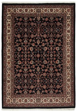 Full view of New Bijar rug from Iran / Persia, 290 × 200 cm in Dark blue tones