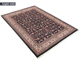 Corner detail of New Bijar rug showing border pattern and Wool pile
