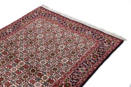 Surface texture of New Bijar rug with natural Wool and intricate pattern