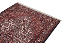 Surface texture of New Bijar rug with natural Wool and intricate pattern