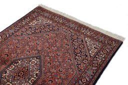 Surface texture of New Bijar rug with natural Wool and intricate pattern