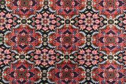 Close-up detail of New Bijar rug from Iran / Persia showing Wool weave