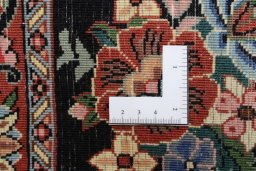 Full view of New Bijar rug from Iran / Persia, 95 × 74 cm in Dark blue tones