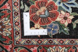Full view of New Bijar rug from Iran / Persia, 95 × 74 cm in Dark blue tones