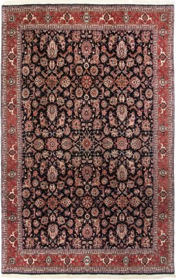 Full view of 2020s Bijar rug from Iran / Persia, 312 × 202 cm in Dark blue tones