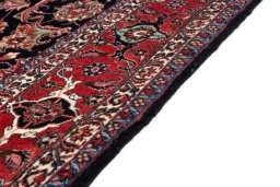 Close-up detail of 2020s Bijar rug from Iran / Persia showing Wool weave