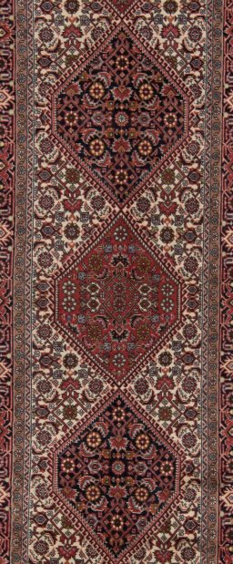 Central medallion detail of New Bijar rug from Iran / Persia