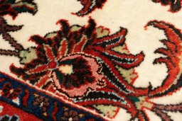 Surface texture of 2019s Bijar rug with natural Wool and intricate pattern