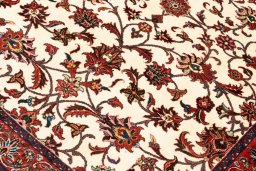 Backside of handmade 2019s Bijar rug showing knot structure and weave density