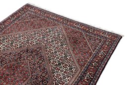 Surface texture of New Bijar rug with natural Wool and intricate pattern