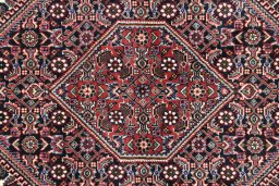 Close-up detail of New Bijar rug from Iran / Persia showing Wool weave