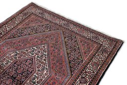 Surface texture of New Bijar rug with natural Wool and intricate pattern
