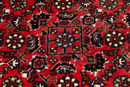 Close-up detail of New Bijar rug from Iran / Persia showing Wool weave