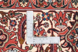 Surface texture of New Bijar rug with natural Wool and intricate pattern