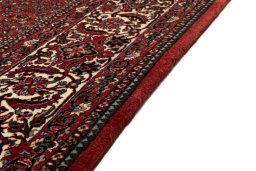Close-up detail of New Bijar rug from Iran / Persia showing Wool weave