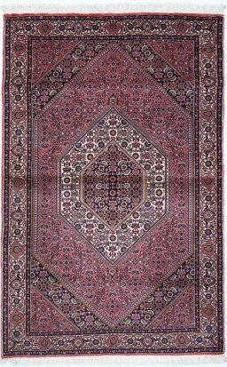 Full view of New Bijar rug from Iran / Persia, 172 × 111 cm in Multi Color tones