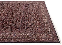 Backside of handmade New Bijar rug showing knot structure and weave density
