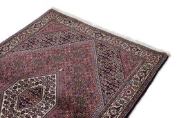 Surface texture of New Bijar rug with natural Wool and intricate pattern