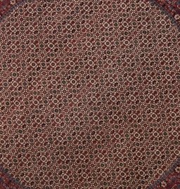Surface texture of New Bijar rug with natural Wool and intricate pattern