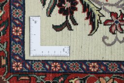 Full view of New Bijar rug from Iran / Persia, 103 × 70 cm in Beige tones