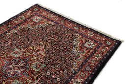 Surface texture of New Bijar rug with natural Wool and intricate pattern
