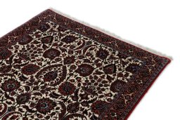 Surface texture of New Bijar rug with natural Wool and intricate pattern