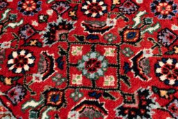 Surface texture of New Bijar rug with natural Wool and intricate pattern