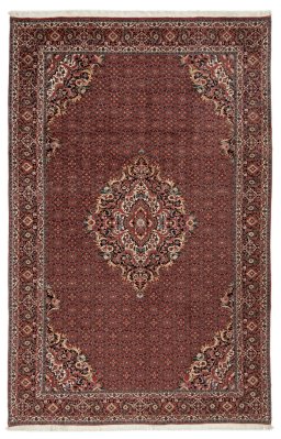 Full view of New Bijar rug from Iran / Persia, 310 × 200 cm in Red tones