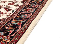 Close-up detail of New Bijar rug from Iran / Persia showing Wool weave