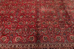 Corner detail of New Bijar rug showing border pattern and Wool pile