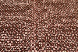 Corner detail of New Bijar rug showing border pattern and Wool pile