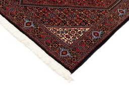Central medallion detail of New Bijar rug from Iran / Persia