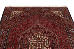 Full view of New Bijar rug from Iran / Persia, 178 × 113 cm in Red tones
