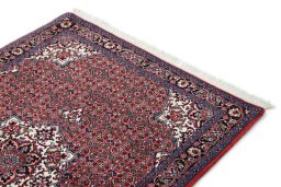 Surface texture of New Bijar rug with natural Wool and intricate pattern