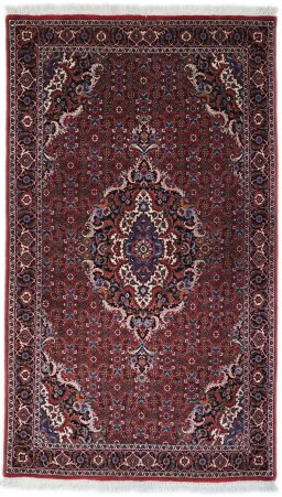 Full view of New Bijar rug from Iran / Persia, 190 × 112 cm in Multi Color tones