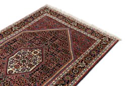 Surface texture of New Bijar rug with natural Wool and intricate pattern