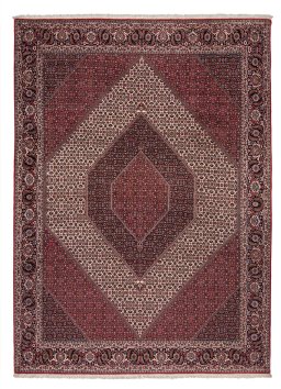 Full view of New Bijar rug from Iran / Persia, 352 × 258 cm in Multi Color tones