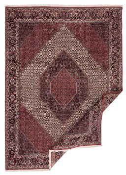 Full view of New Bijar rug from Iran / Persia, 352 × 258 cm in Multi Color tones