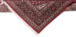 Full view of New Bijar rug from Iran / Persia, 360 × 257 cm in Multi Color tones