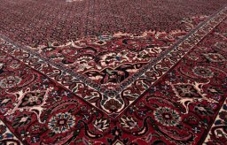 Full view of New Bijar rug from Iran / Persia, 360 × 260 cm in Blue tones