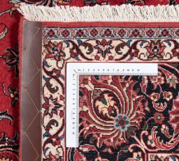 Close-up detail of New Bijar rug from Iran / Persia showing Wool weave