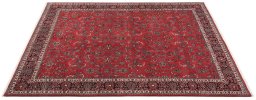 Close-up detail of New Bijar rug from Iran / Persia showing Wool weave