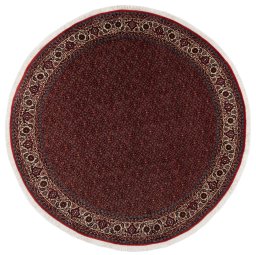Full view of New Bijar rug from Iran / Persia, 247 × 247 cm in Red tones