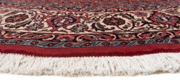Close-up detail of New Bijar rug from Iran / Persia showing Wool weave