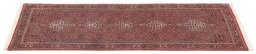 Full view of New Bijar rug from Iran / Persia, 248 × 77 cm in Red tones