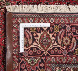 Surface texture of New Bijar rug with natural Wool and intricate pattern