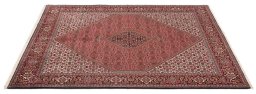 Full view of New Bijar rug from Iran / Persia, 293 × 208 cm in Multi Color tones
